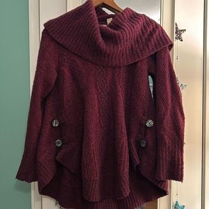 Angel of the  North maroon sweater XS/P